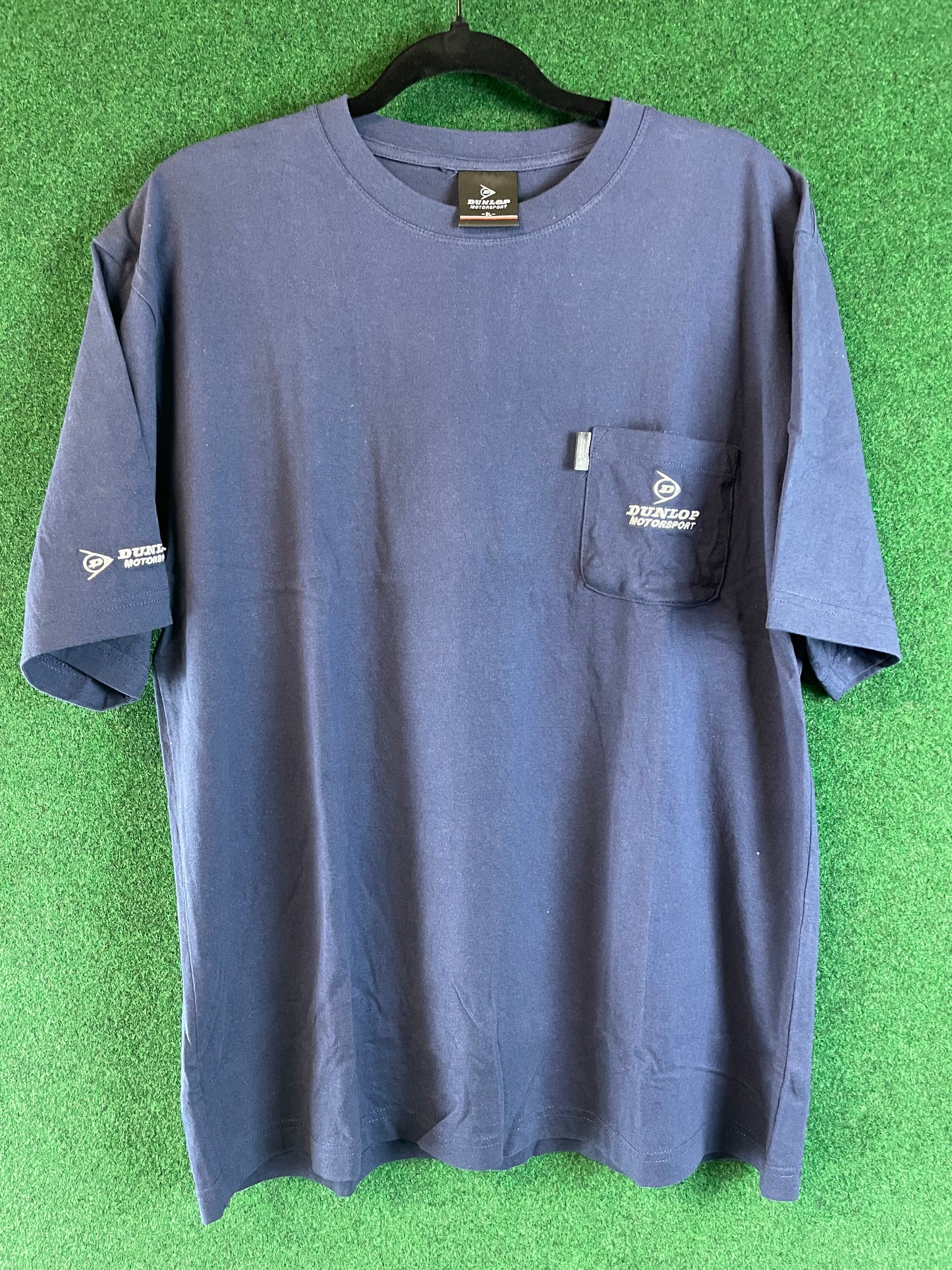 DUNLOP Motorsport - Navy Blue Pocket T-Shirt