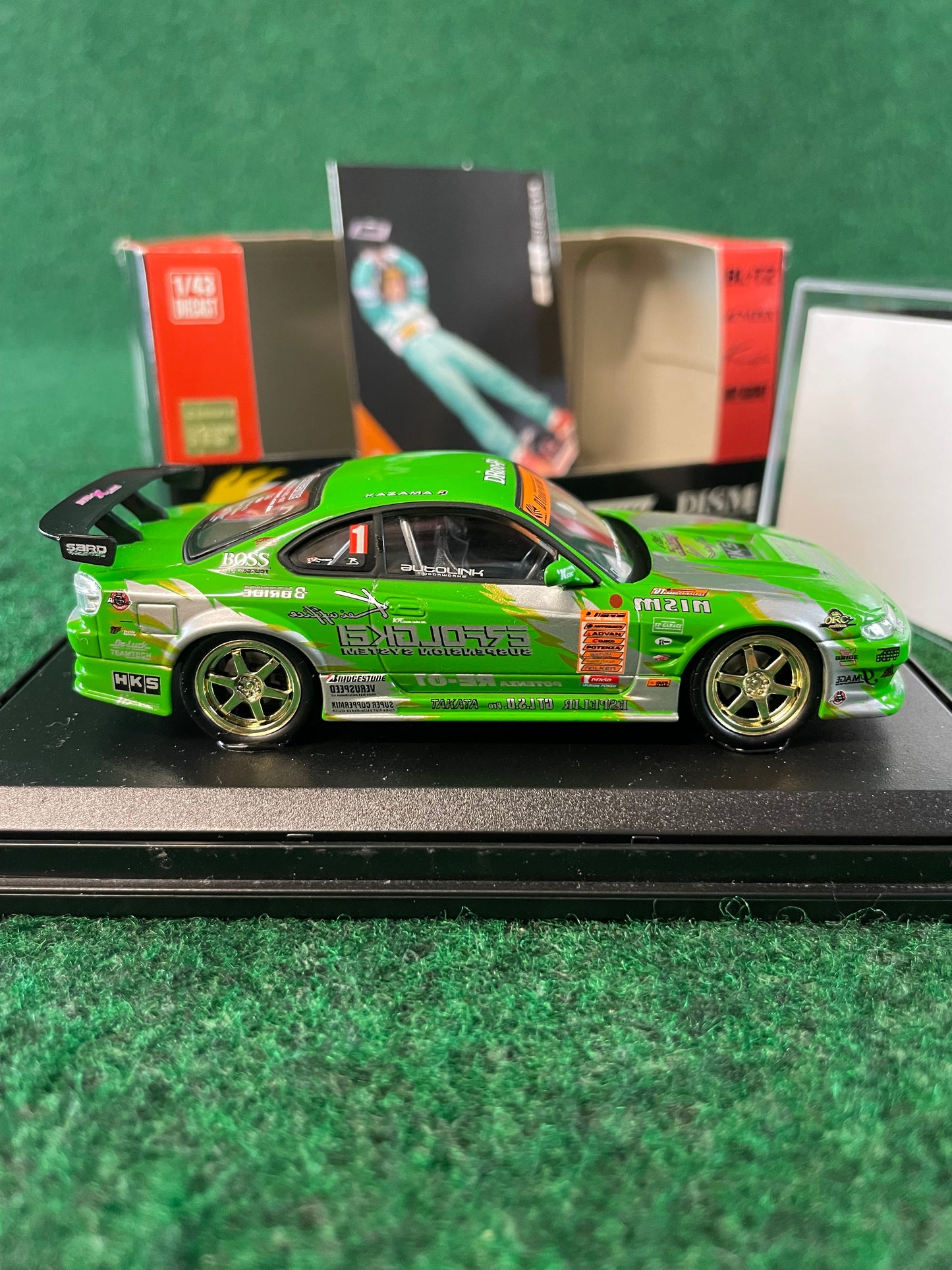 DISM D1 Grand Prix Memorial - 2003 Kei Office Nissan Silvia S15 #1 Car 1/43 Scale Diecast