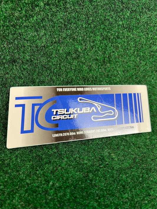 TSUKUBA CIRCUIT Sticker Blue Lines & Track Stats