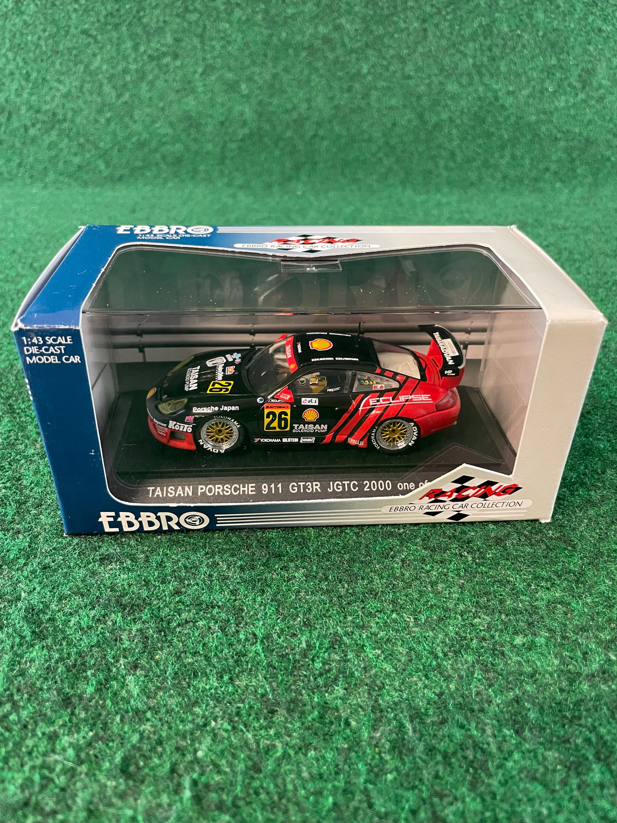 EBBRO Racing Car Collection - 2000 Taisan ADVAN Eclipse Porsche 911 GT3R 1/43 Scale Diecast