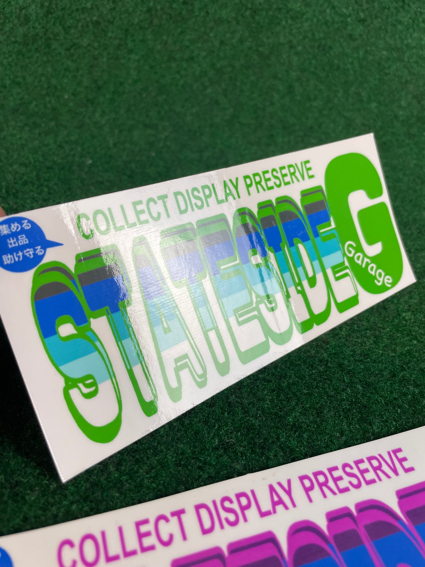 Limited Edition Set: Stateside “G” Garage Gradient Sticker Green & Pink by Zoku-Speed
