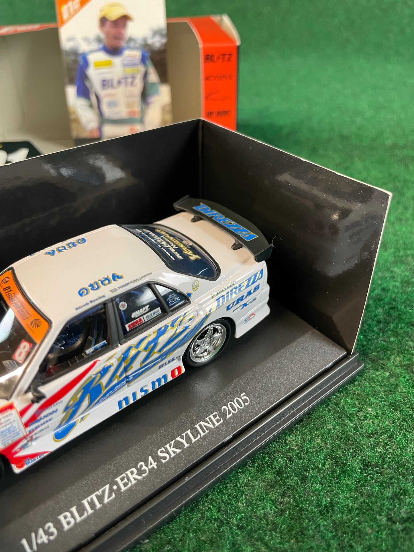 DISM D1 Grand Prix Memorial - 2005 Blitz Nissan Skyline ER34 1/43 Scale Diecast