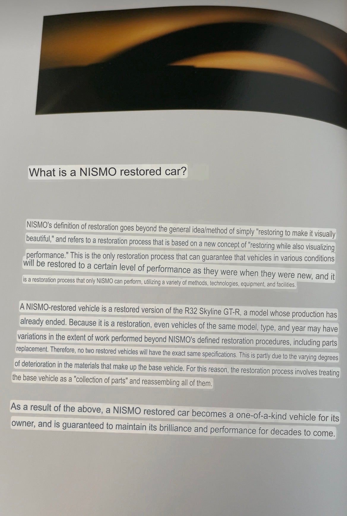 NISMO Restored Car Nissan Skyline R32 GT-R Hardcover Book