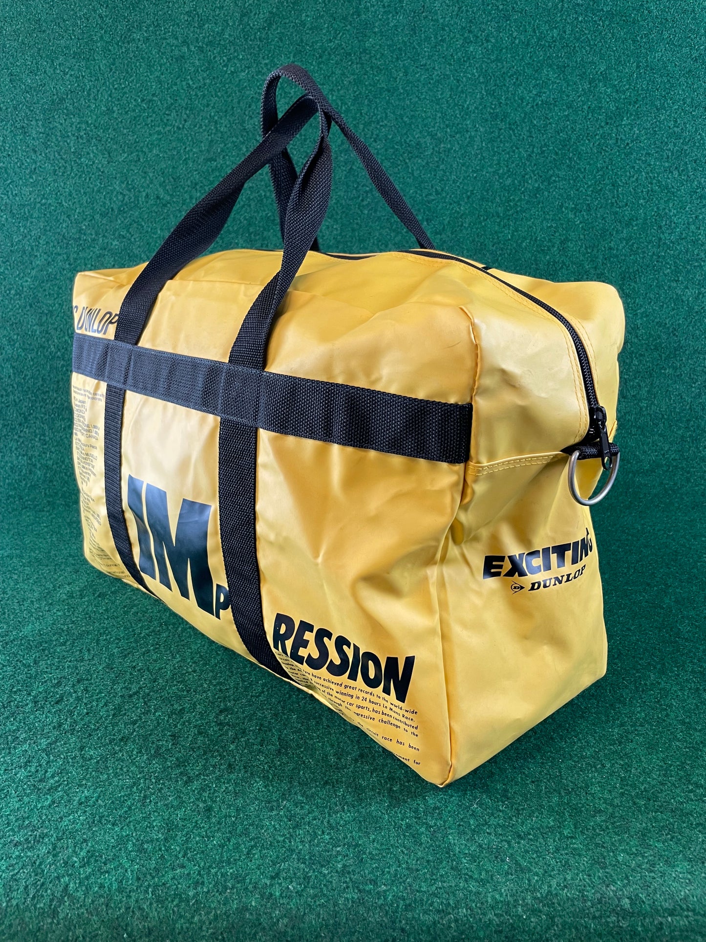 DUNLOP - Vintage Yellow Duffel Travel Bag