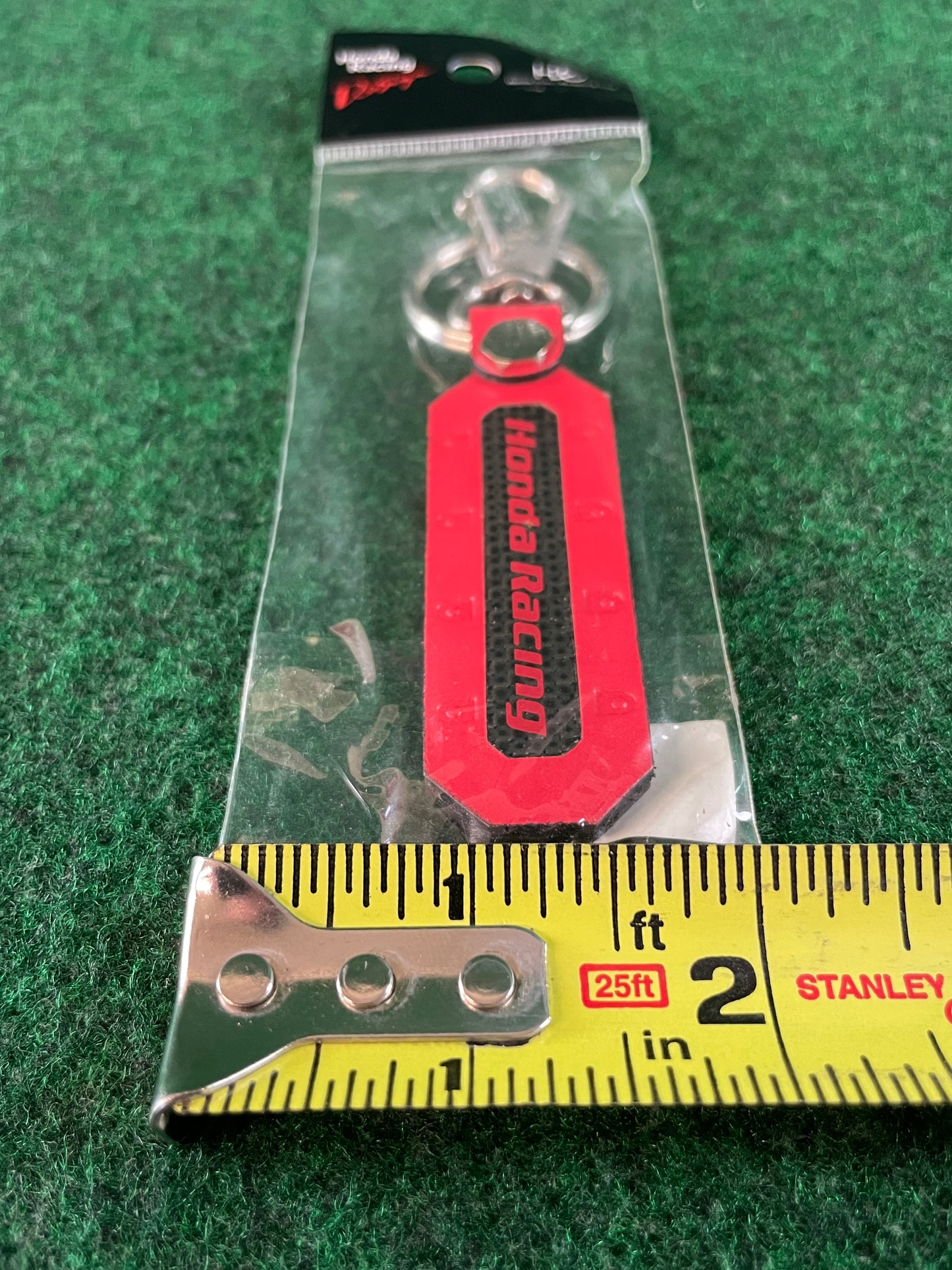 Honda Racing - Red/Black Leather & Carbon Fiber Keychain