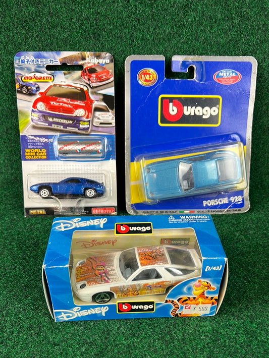 burago & Majorette - Porsche 928 Toy Car Set of 3