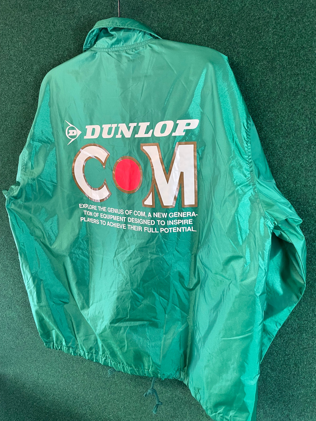 DUNLOP COM - Vintage Green Nylon Windbreaker Jacket