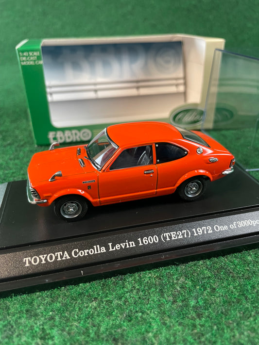 EBBRO Oldies - Toyota Corolla Levin TE27 Orange 1/43 Scale Diecast