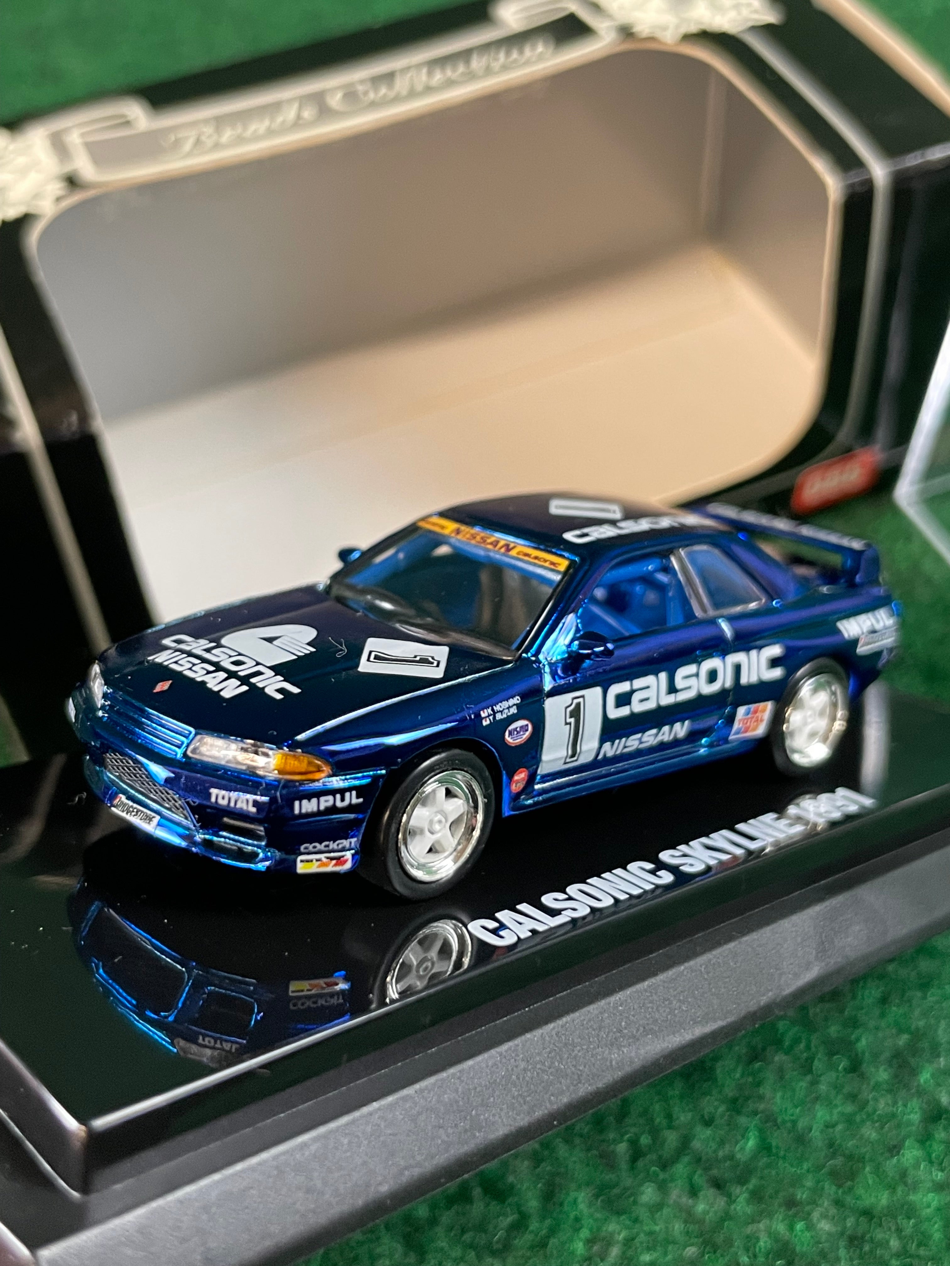 イグニッションモデル1/64 CALSONIC SKYLINE # 1991 Ignition Model 1:64 Nissan Skyline GT-R (R32) CALSONIC #1 1991 JTC