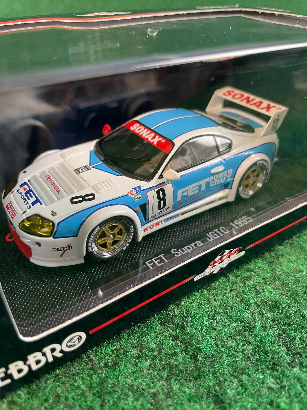 EBBRO - 1995 JGTC FET Sonax Toyota Supra 1/43 Scale Diecast