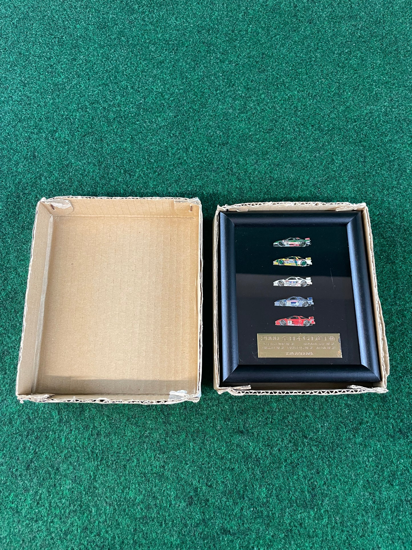 2000 JGTC Commemorative Honda NSX Racecars Framed Pin and Plaque Collection