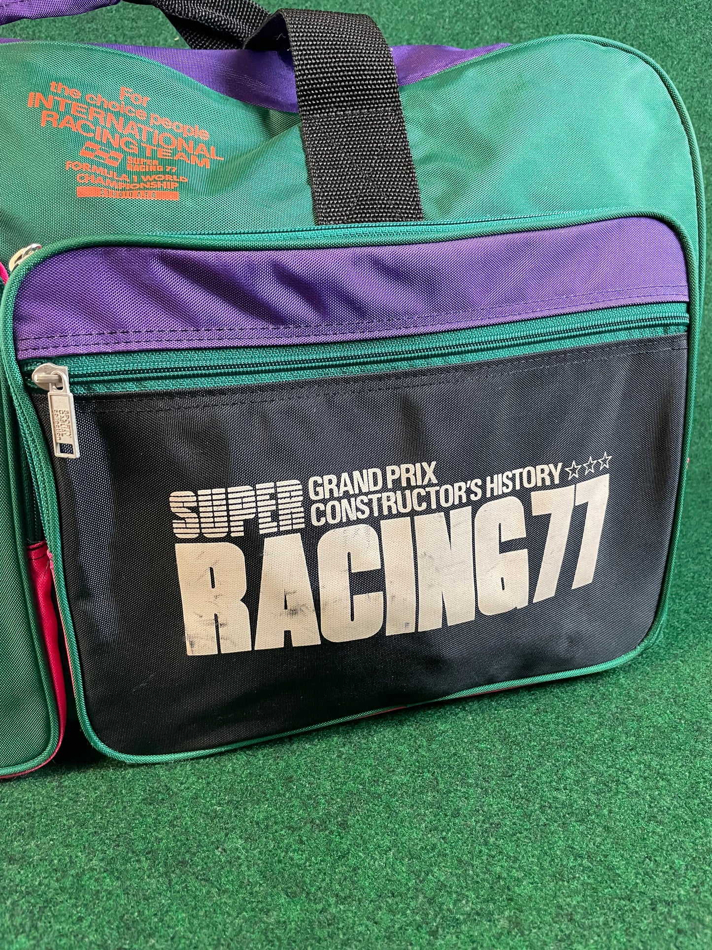 SUPER RACING 77 - Grand Prix Constructor’s History Vintage Duffle Bag