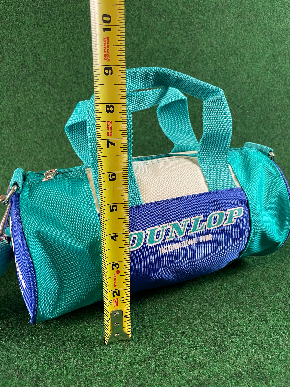 DUNLOP International Tour - Teal & Blue Vintage Mini Duffel Travel Bag
