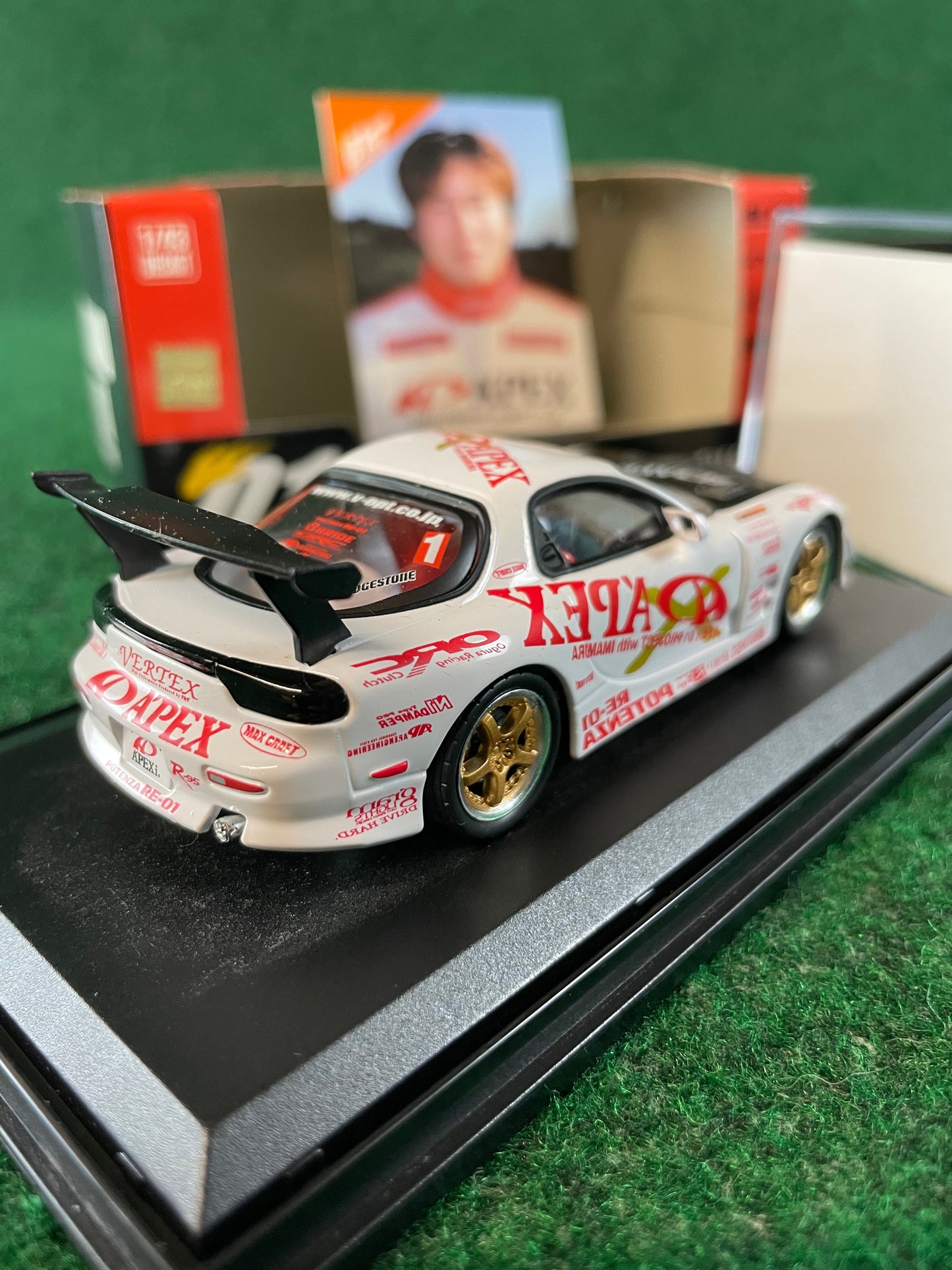 DISM D1 Grand Prix Memorial - 2003 A’pexi Mazda RX-7 1/43 Scale Diecast