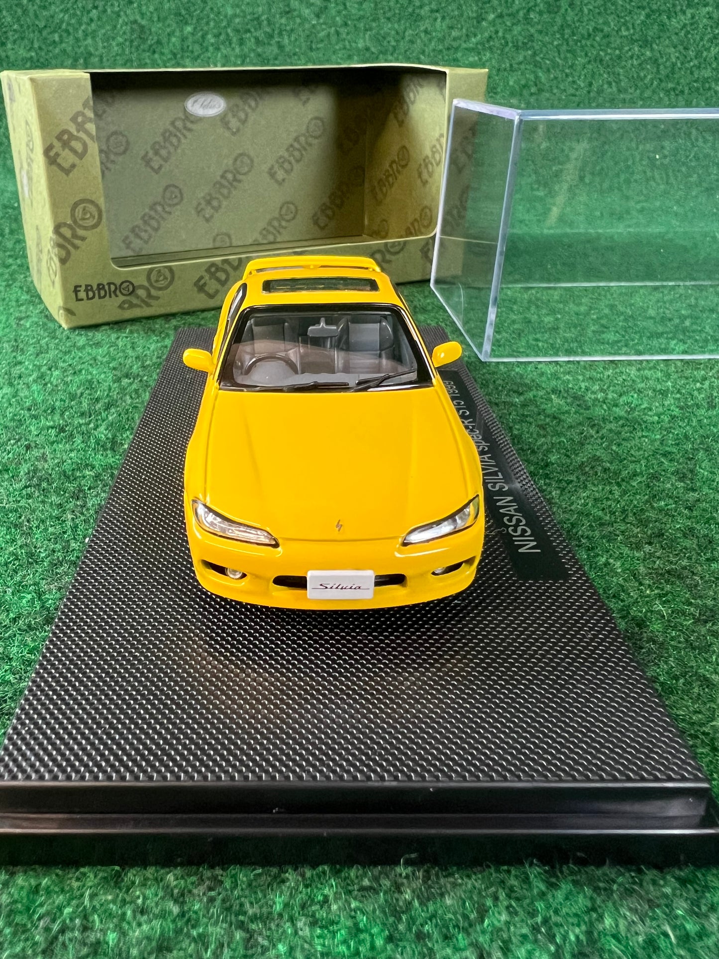 EBBRO Oldies - 1999 Nissan Silvia S15 Spec R Yellow 1/43 Scale Diecast