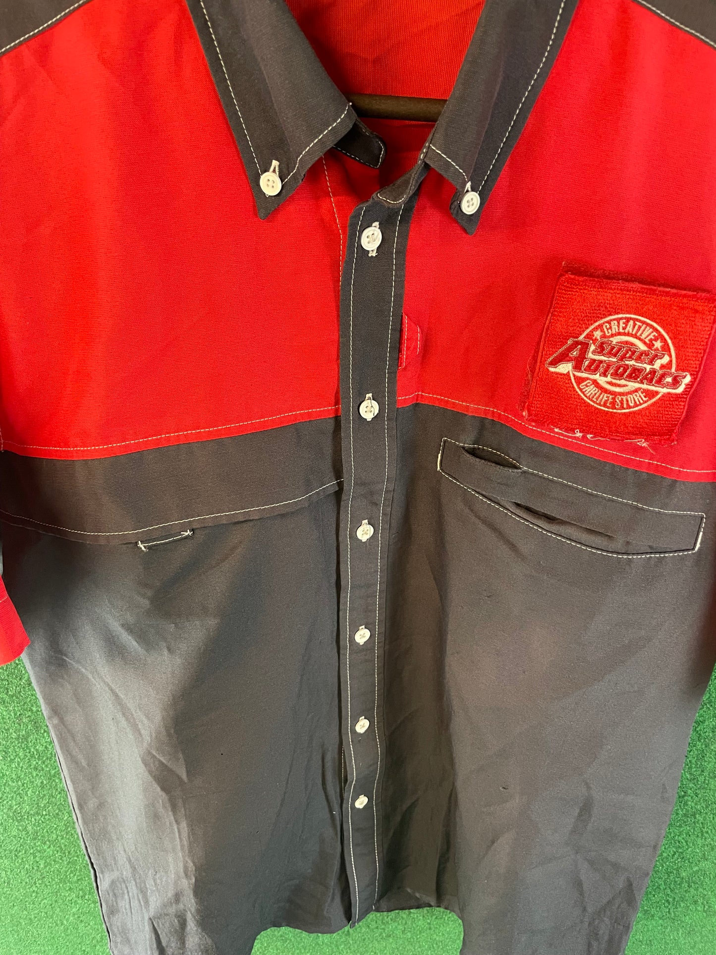 Super Autobacs - Employee Button Down Short Sleeved Shirt