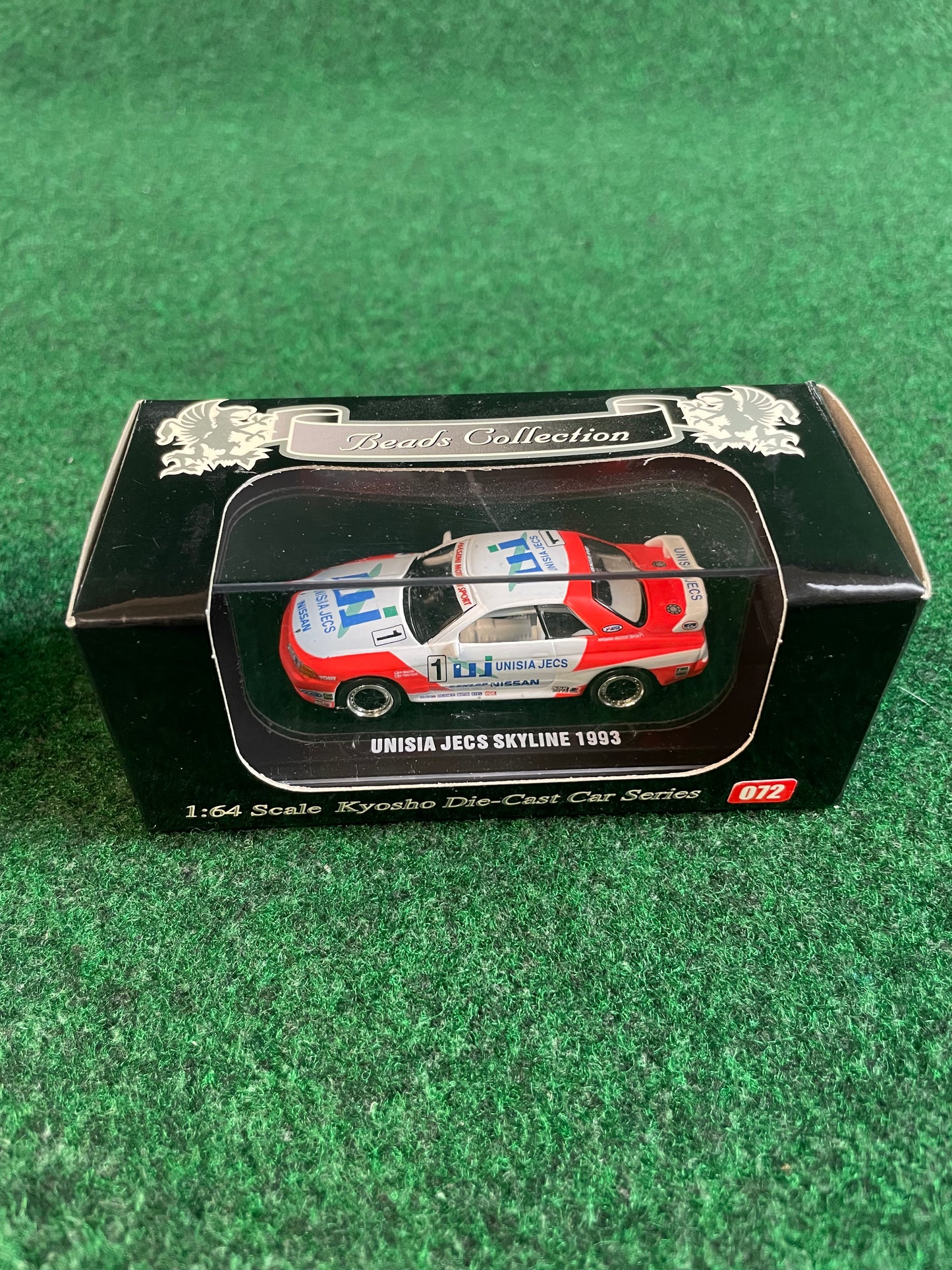 KYOSHO - Beads Collection 1992 & 1993 Unisia JECS Nissan Skyline R32 GT-R 1/64 Scale Diecast Set