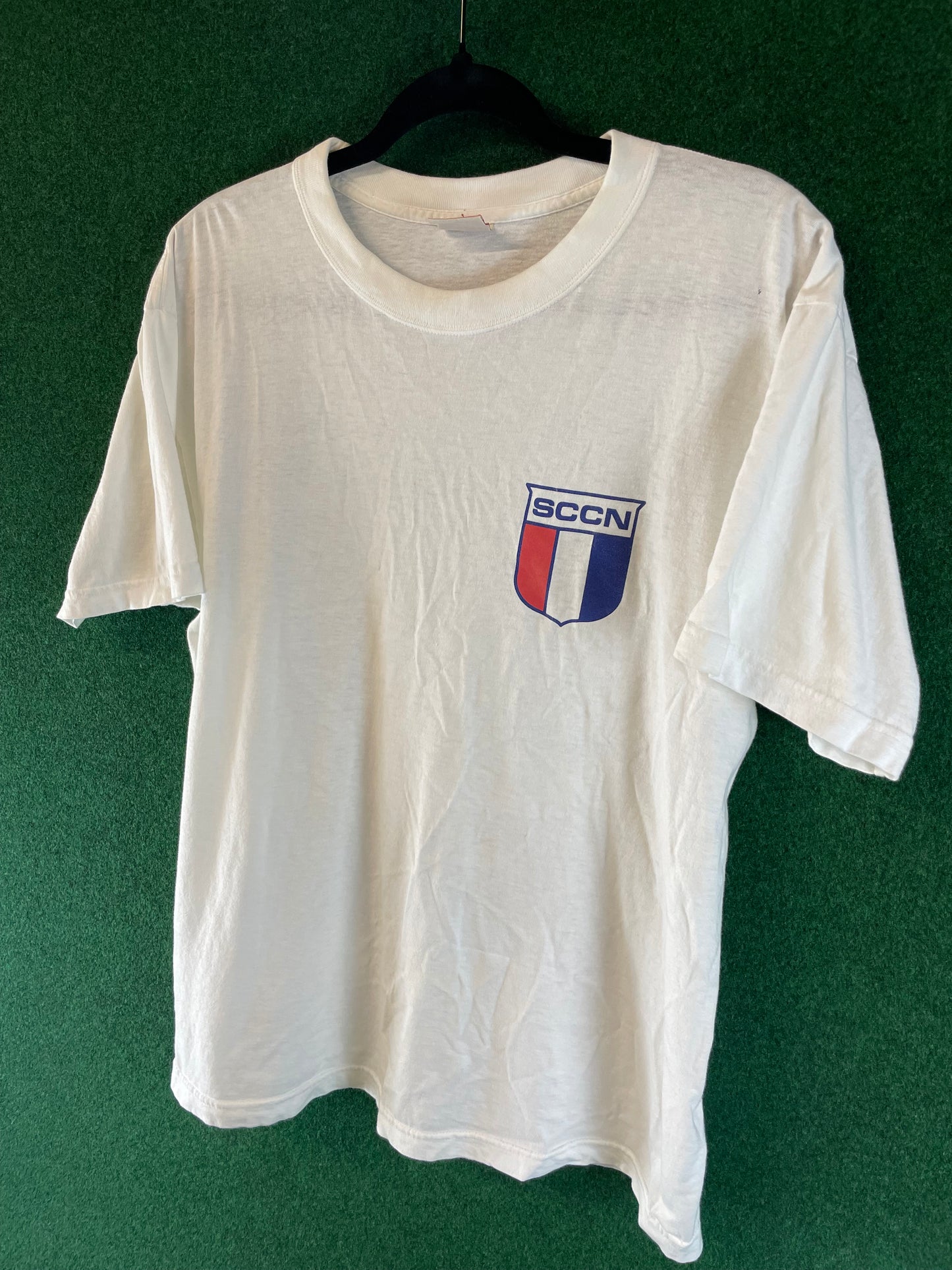 SCCN - Sports Car Club of Nissan Vintage White T-Shirt