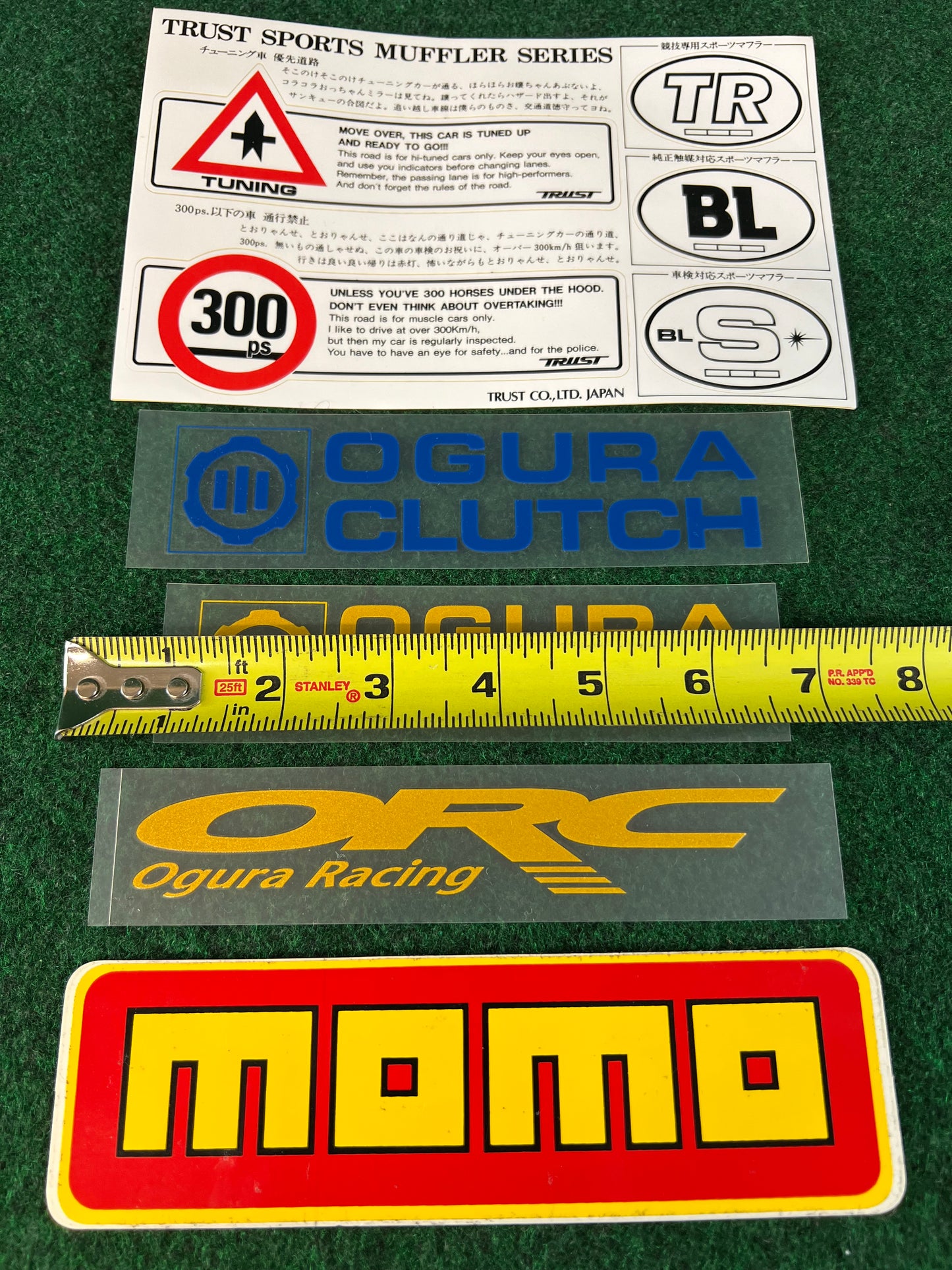 TRUST, MOMO & Ogura Racing Clutch Sticker Set