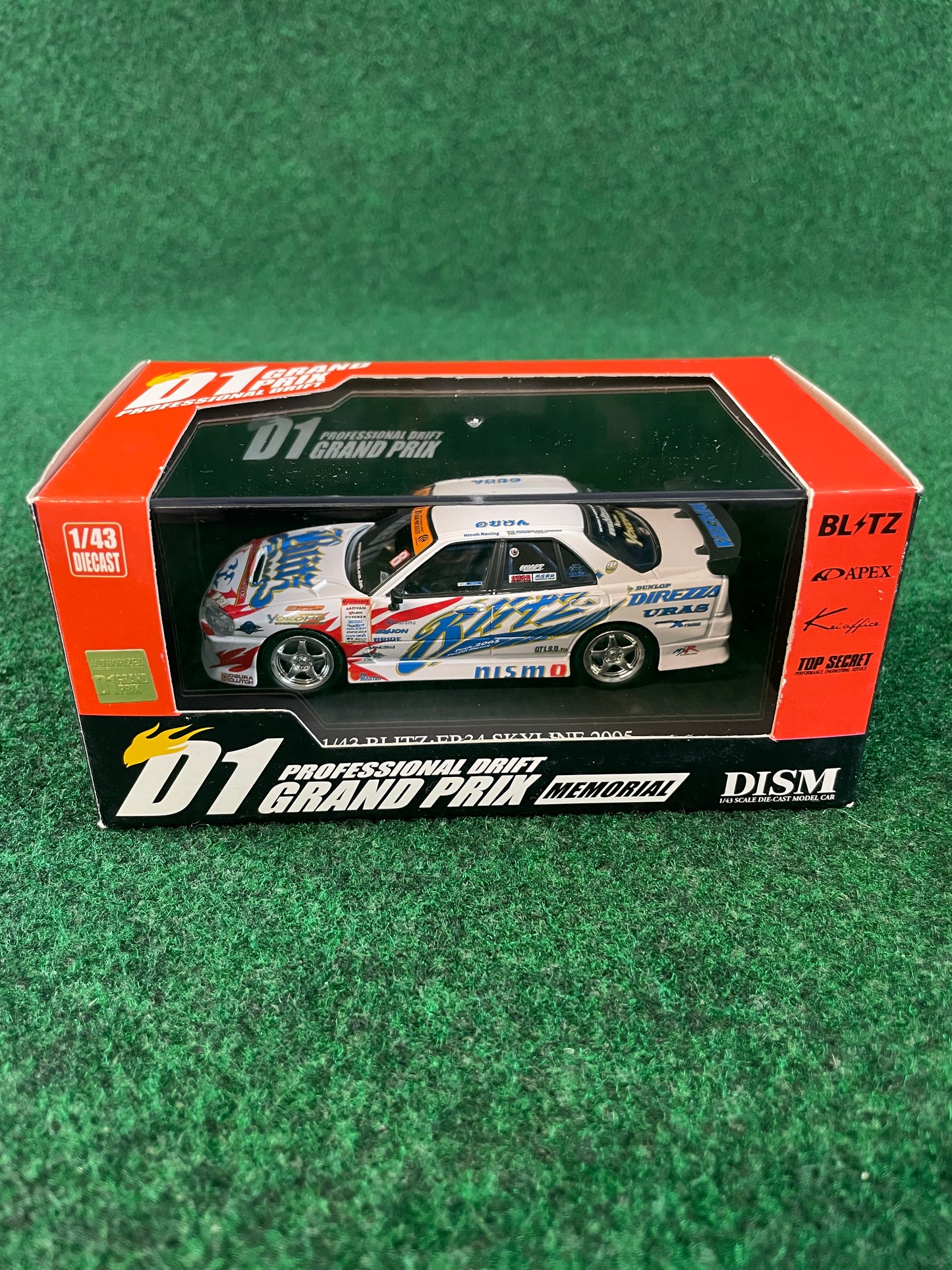 DISM D1 Grand Prix Memorial - 2005 Blitz Nissan Skyline ER34 1/43 Scale Diecast