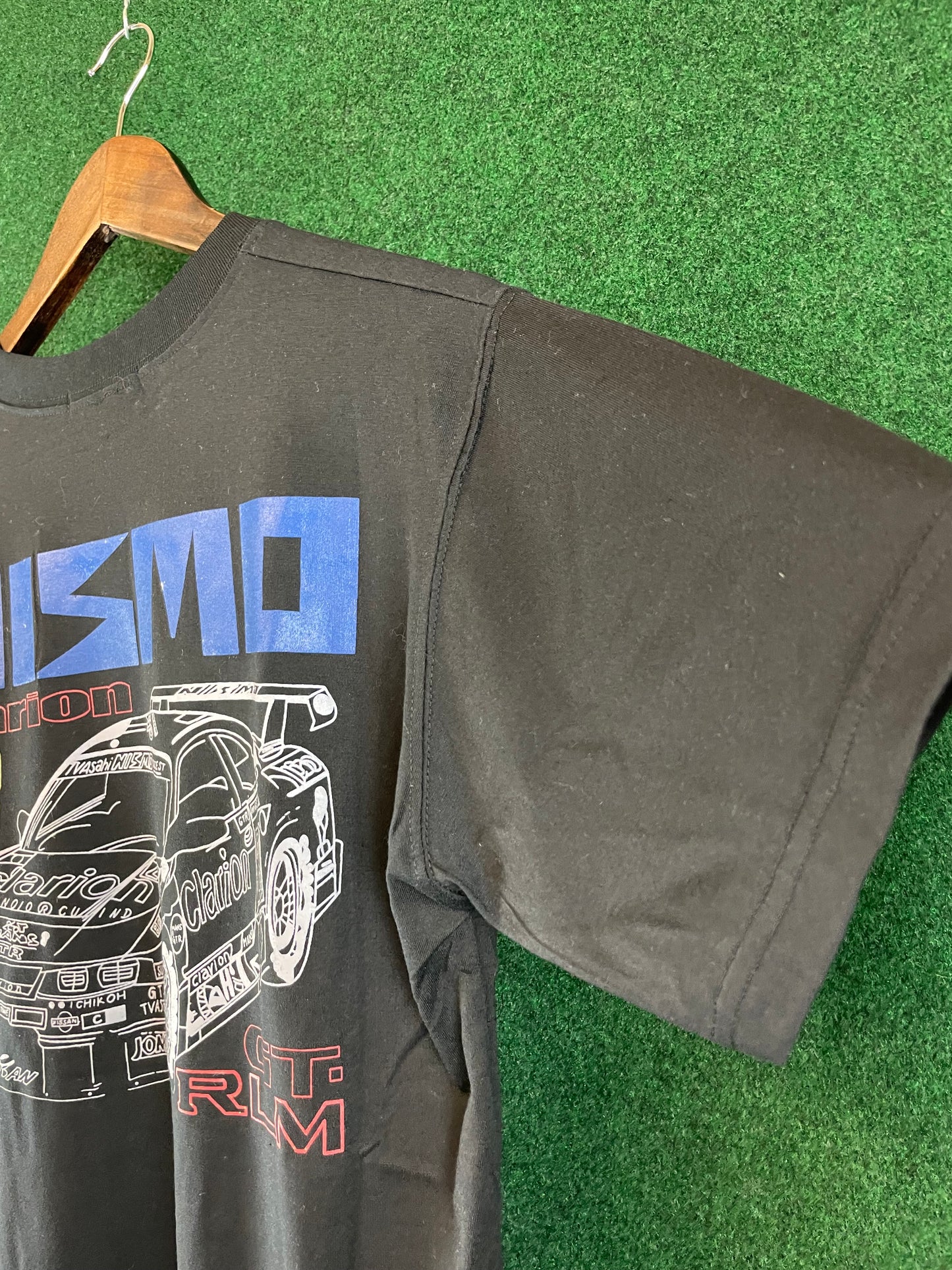 NISMO LMGT Nissan Skyline R33 GT-R Clarion Lemans Car Black T-Shirt
