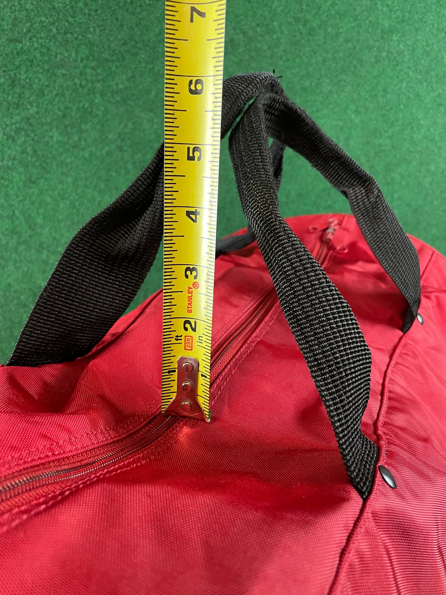 BRIDGESTONE - BEAM Vintage Burgundy w/ Gold Lettering Red Duffle Bag