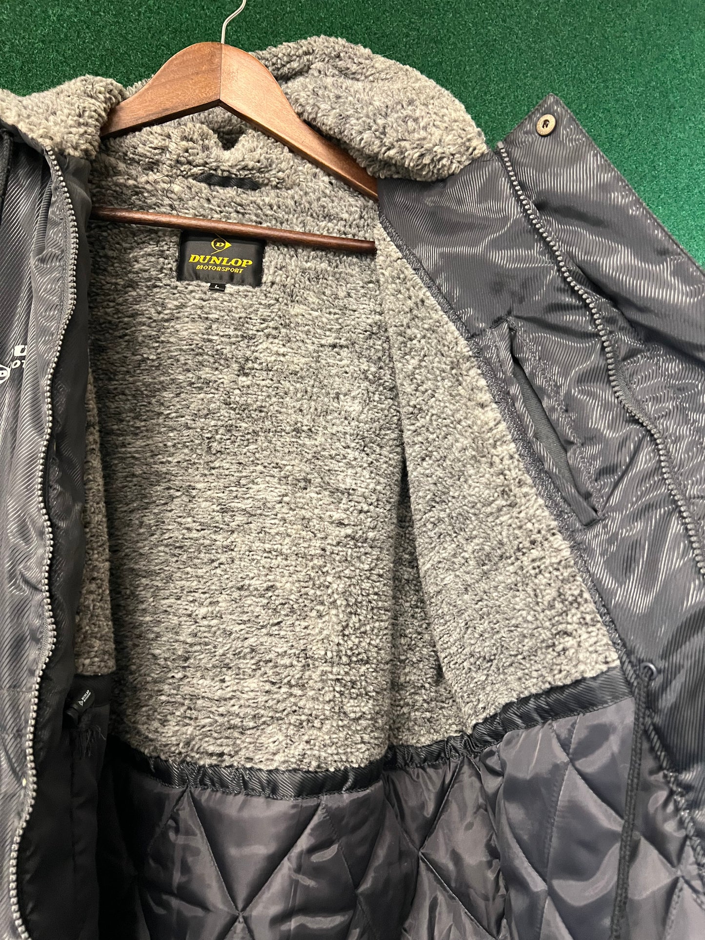DUNLOP Motorsport - Insulated Fleece Lined Dark Grey Bench Coat