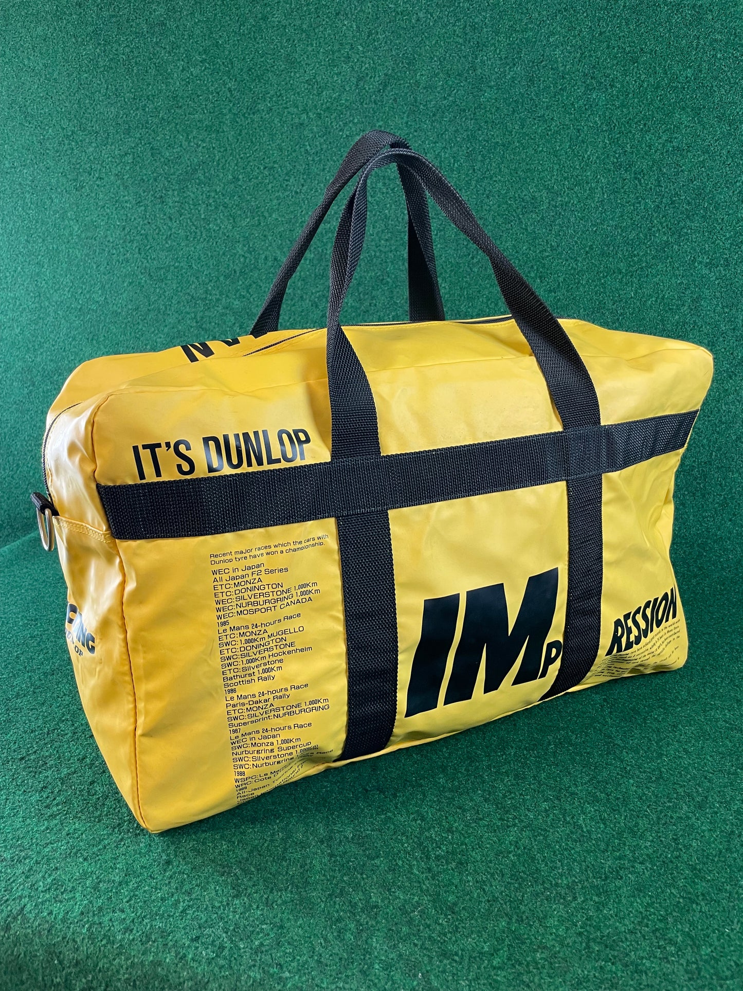 DUNLOP - Vintage Yellow Duffel Travel Bag