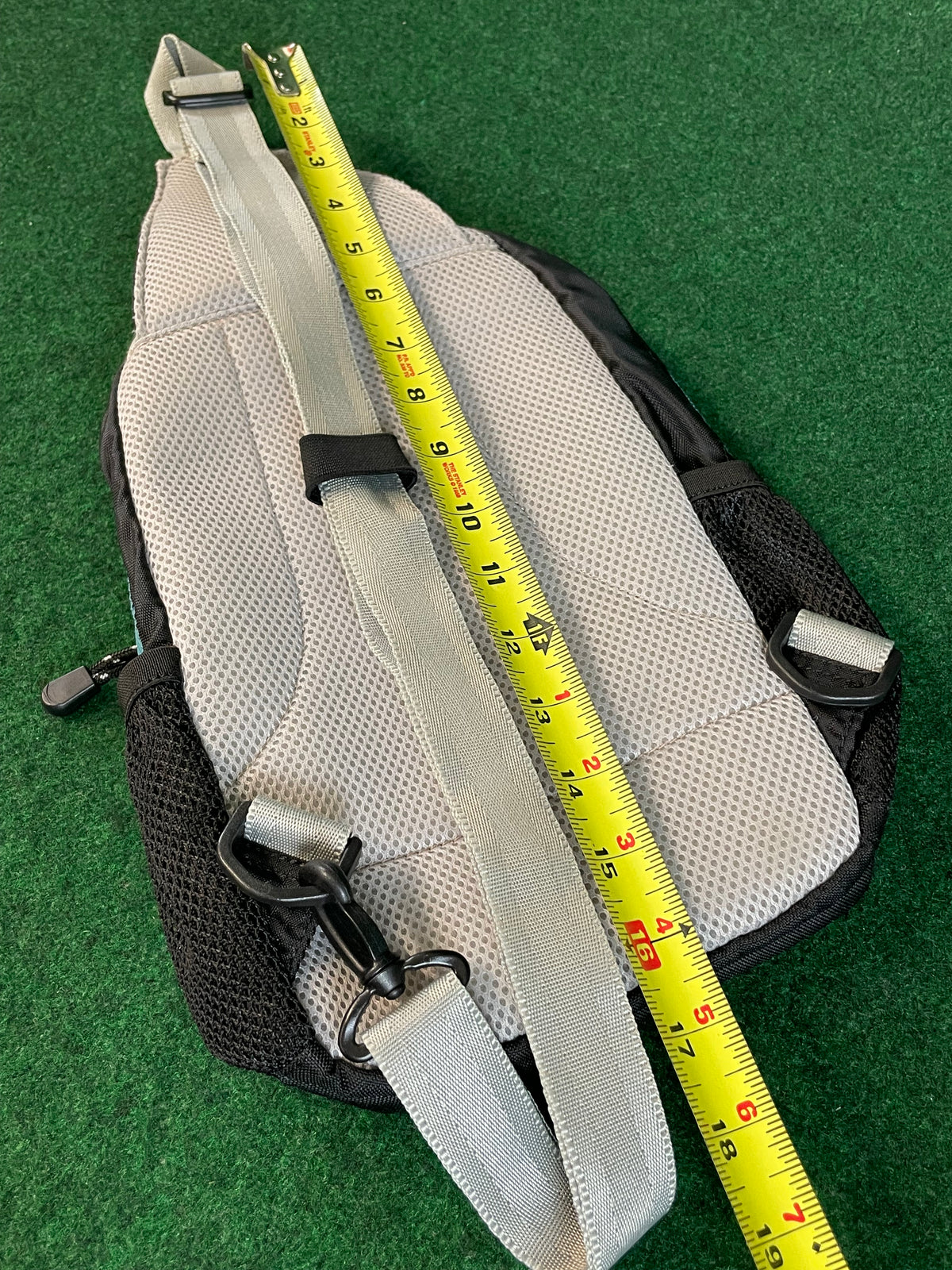 DUNLOP Motorsport - Black/Grey/Teal Mini Shoulder Messenger Travel Bag