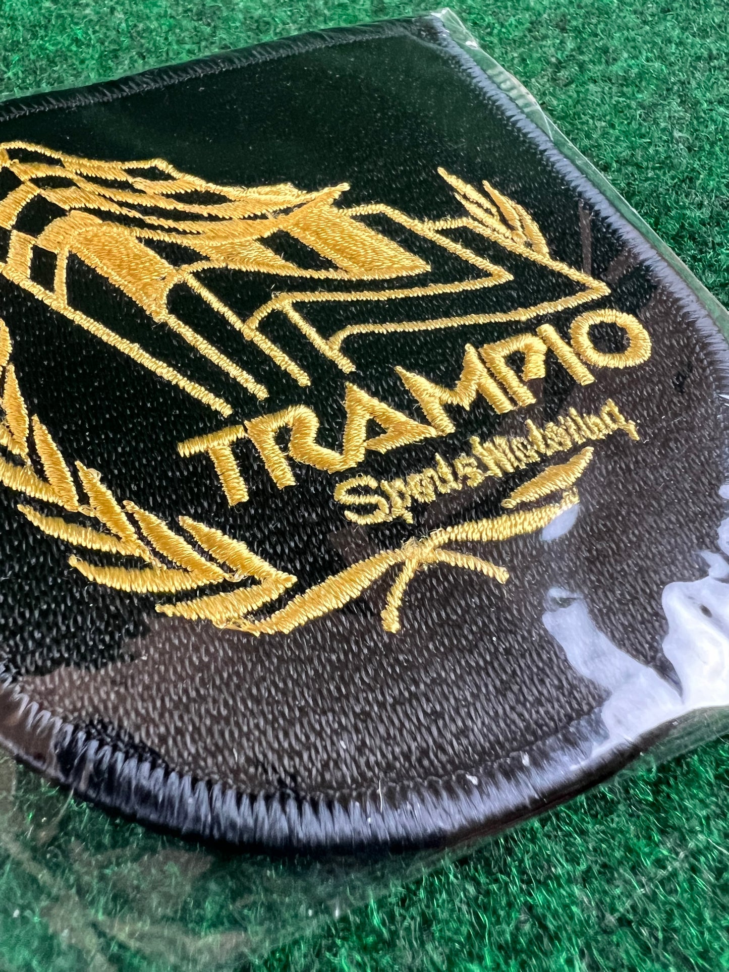 TRAMPIO Sports Motoring Vintage Logo Patch (Black/Gold)