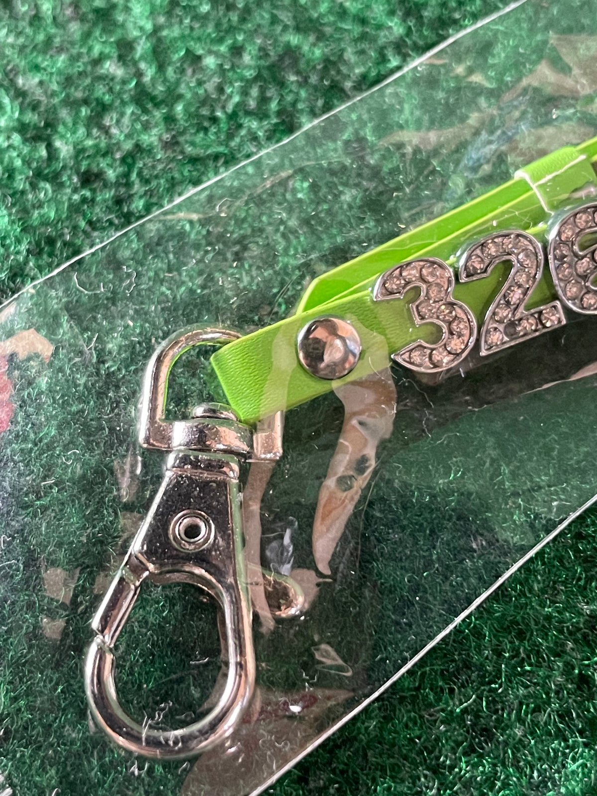 326POWER - Diamond Letter Logo Green Keychain