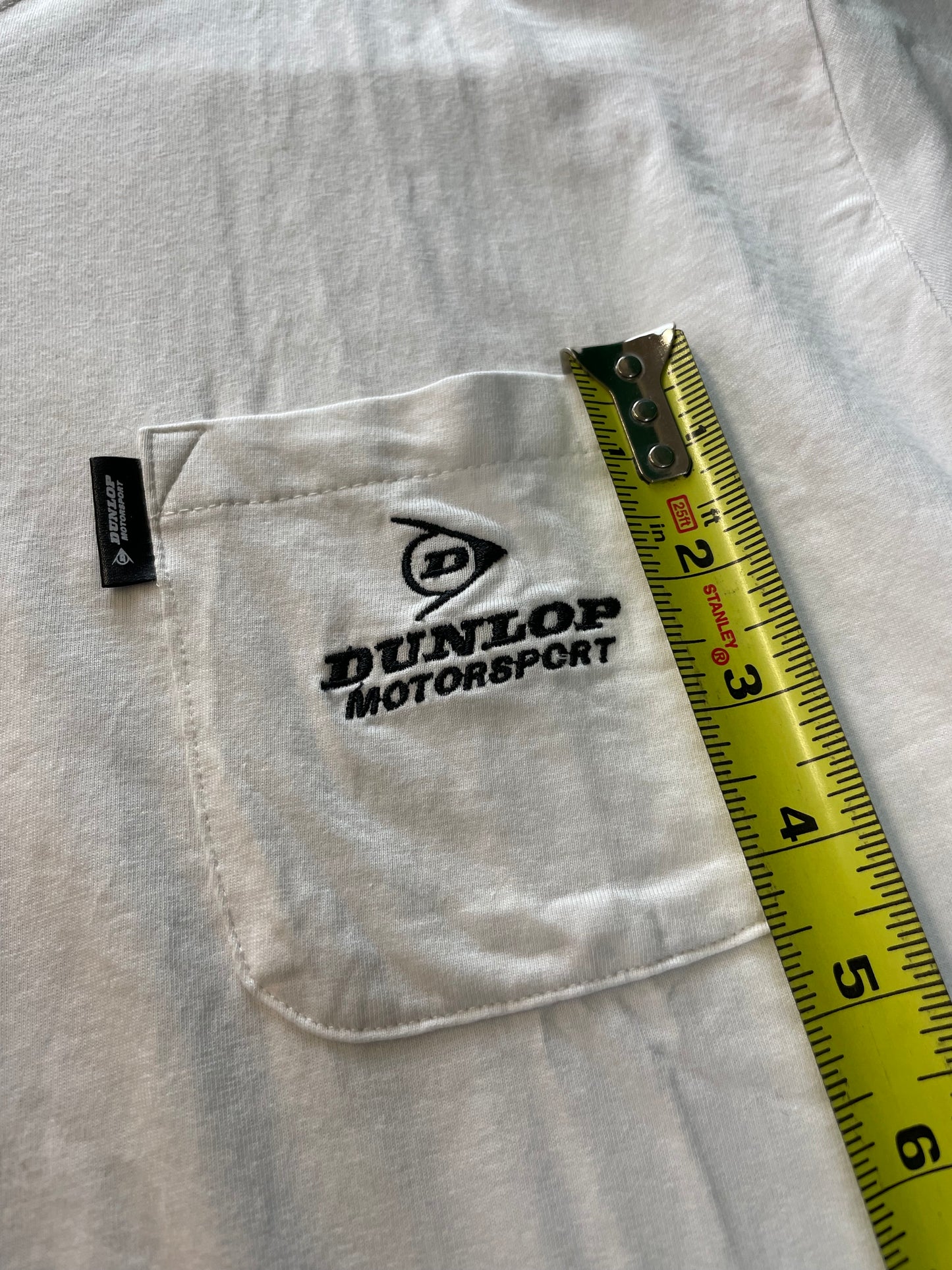 DUNLOP Motorsport - White Pocket T-Shirt