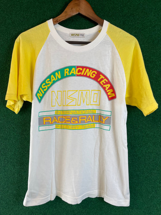 NISMO - Nissan International Race & Rally Team Vintage White/Yellow T-Shirt