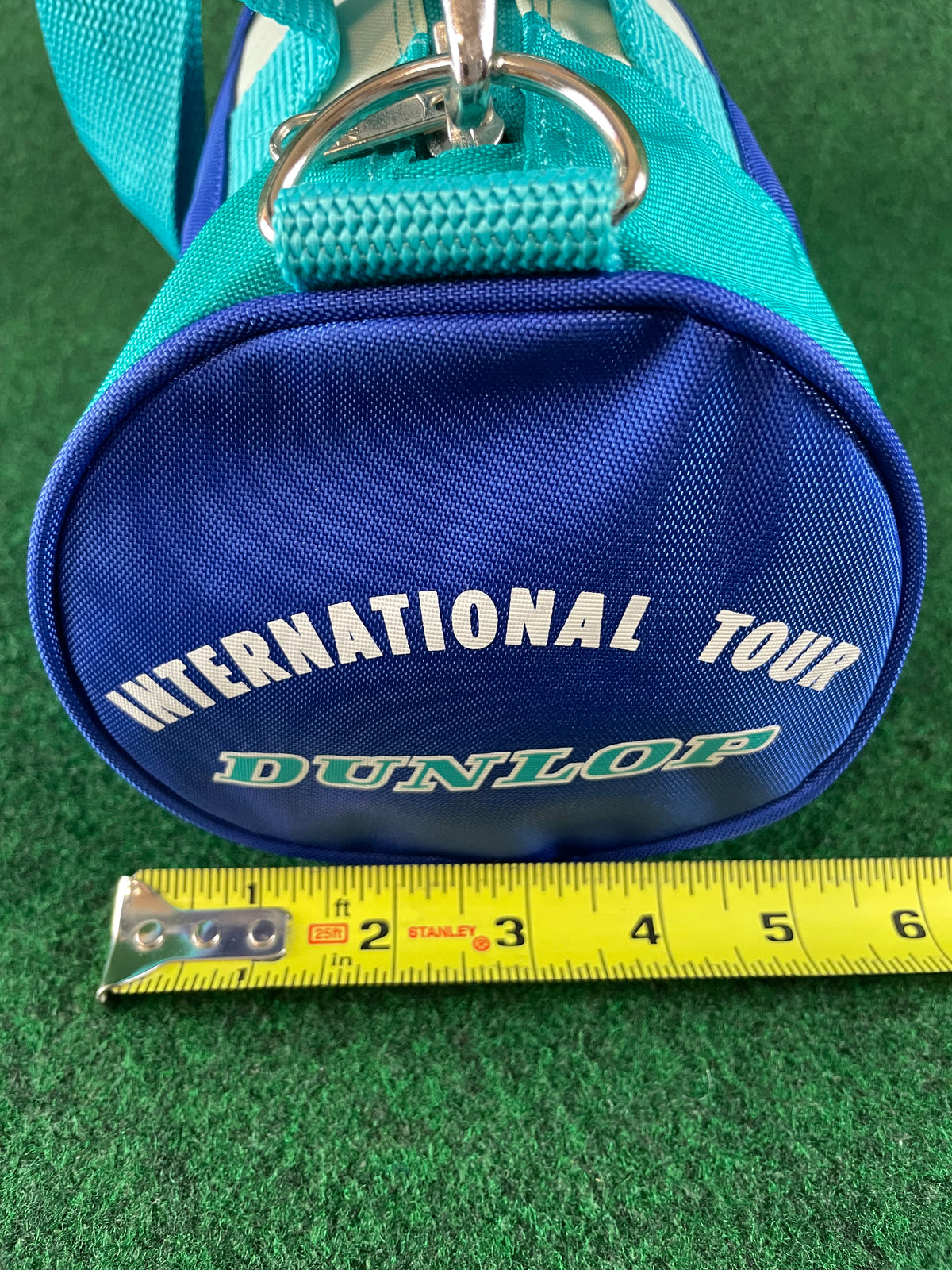 DUNLOP International Tour - Teal & Blue Vintage Mini Duffel Travel Bag