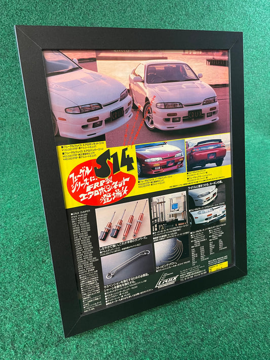 CRUX ENGINEERING - Nissan Silvia S14 Aero & Suspension Framed Advertisement Picture