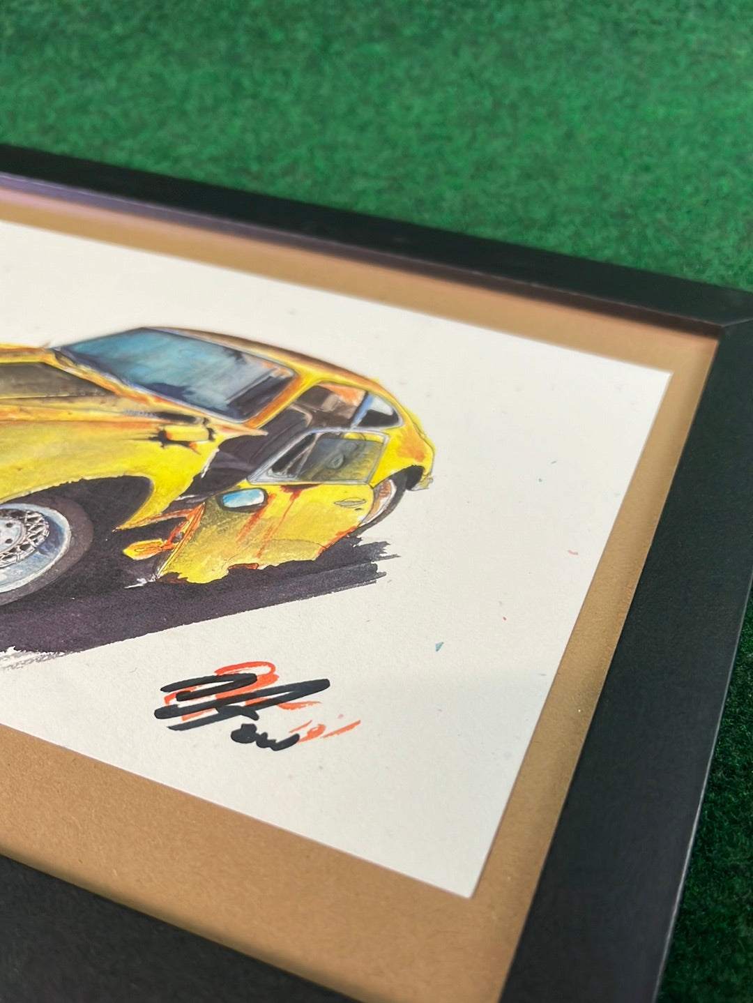 Junk Yard Rusty Yellow Porsche 912 - Framed Print