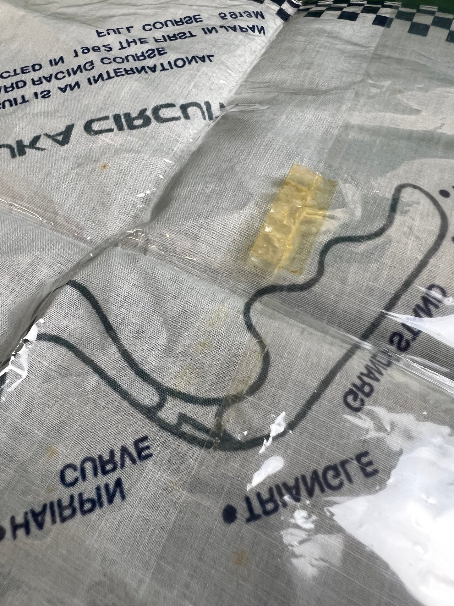 SUZUKA CIRCUIT - Course Map Vintage 1987 Handkerchief Towel
