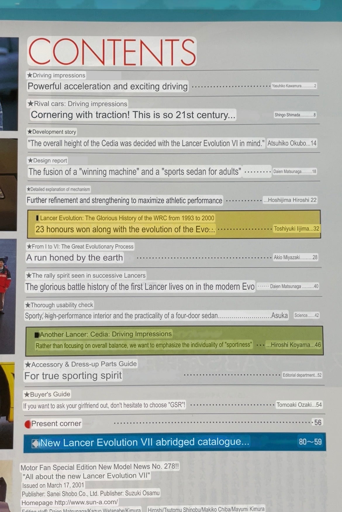 Mitsubishi Lancer Evolution VII - MotorFan New Car Review Magazine