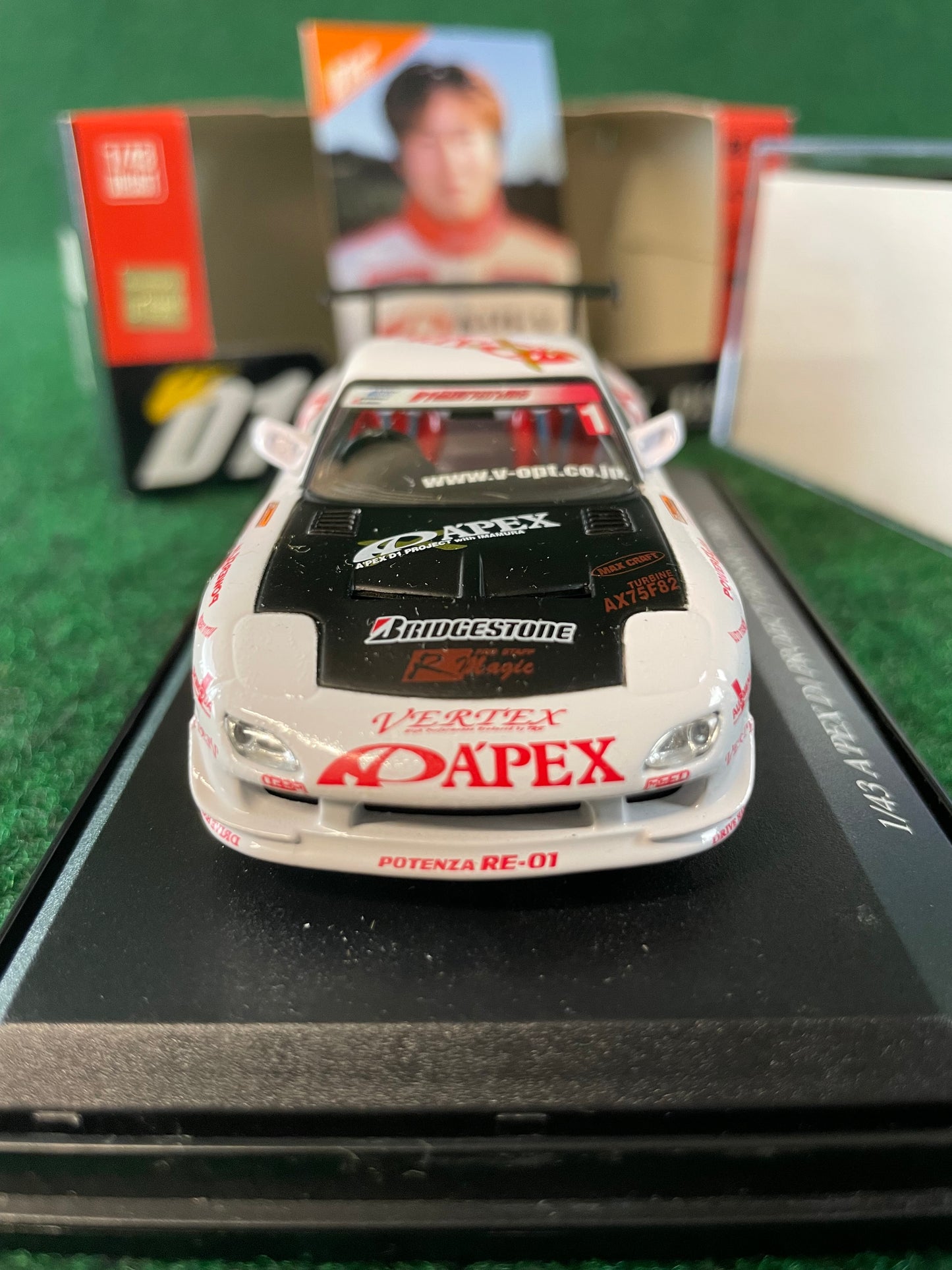 DISM D1 Grand Prix Memorial - 2003 A’pexi Mazda RX-7 1/43 Scale Diecast