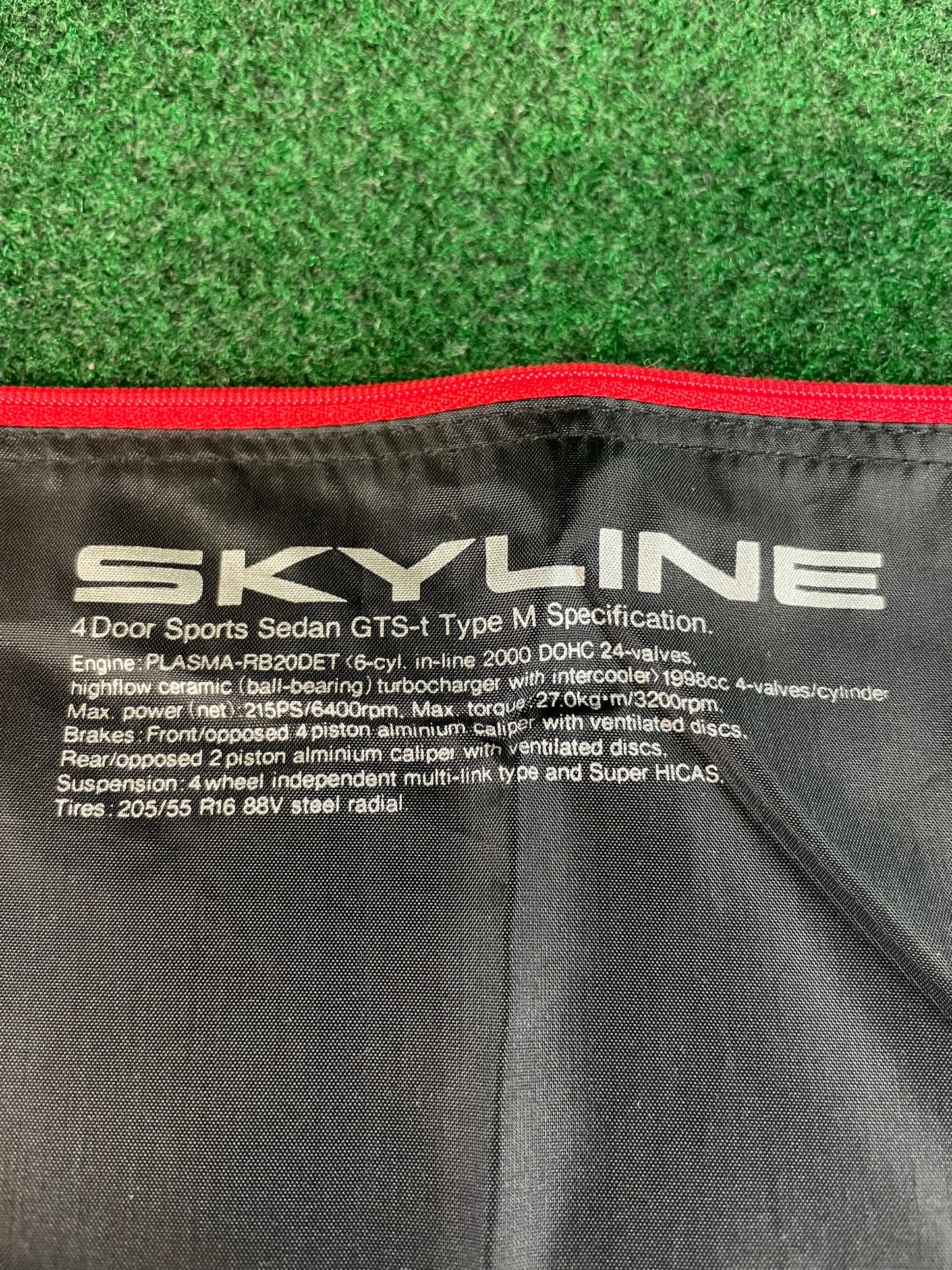 Nissan Skyline R32 GTS-T Type M - Green, Red and Yellow Zipper Bags Complete Set