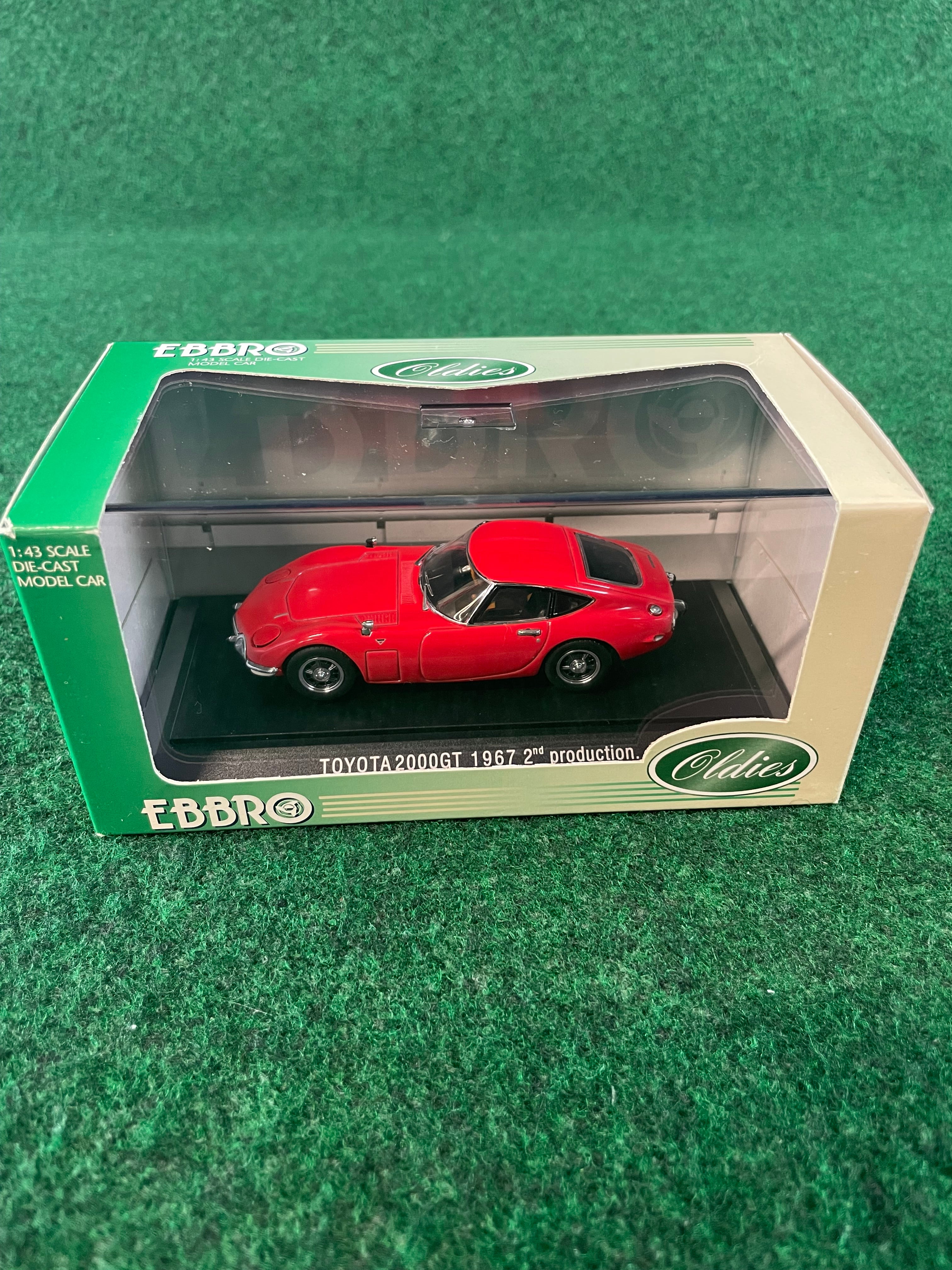 EBBRO - Toyota 2000GT 2nd Production Red 1/43 Scale Diecast