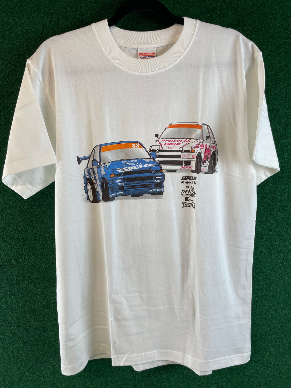Droo-P D1GP Toyota AE86 - Espelir, Project Mu, Denso, ORC, KSpec T-Shirt (L)