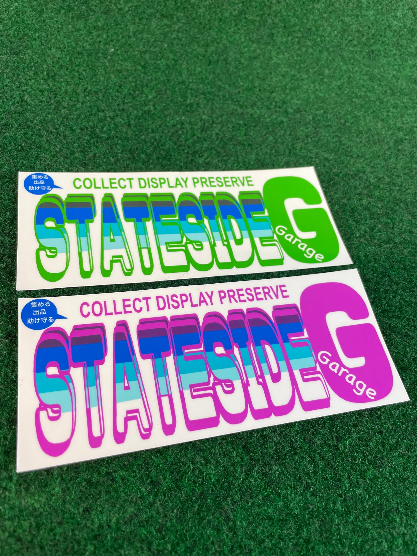 Limited Edition Set: Stateside “G” Garage Gradient Sticker Green & Pink by Zoku-Speed