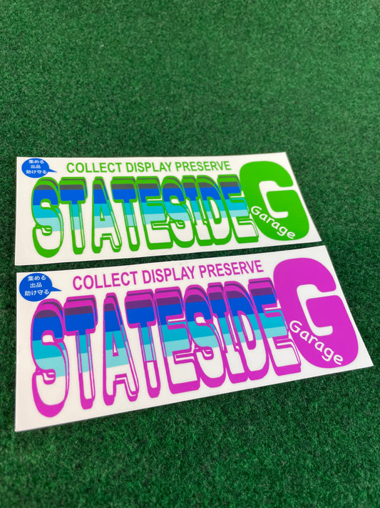 Limited Edition Set: Stateside “G” Garage Gradient Sticker Green & Pink by Zoku-Speed
