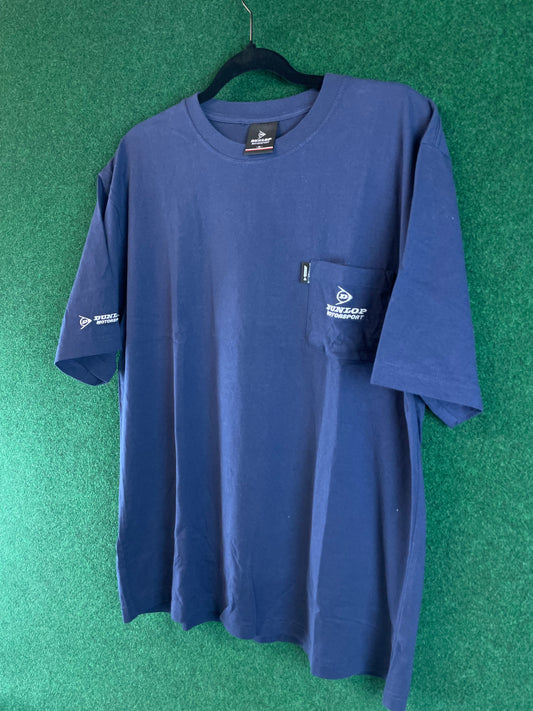 DUNLOP Motorsport - Navy Blue Pocket T-Shirt