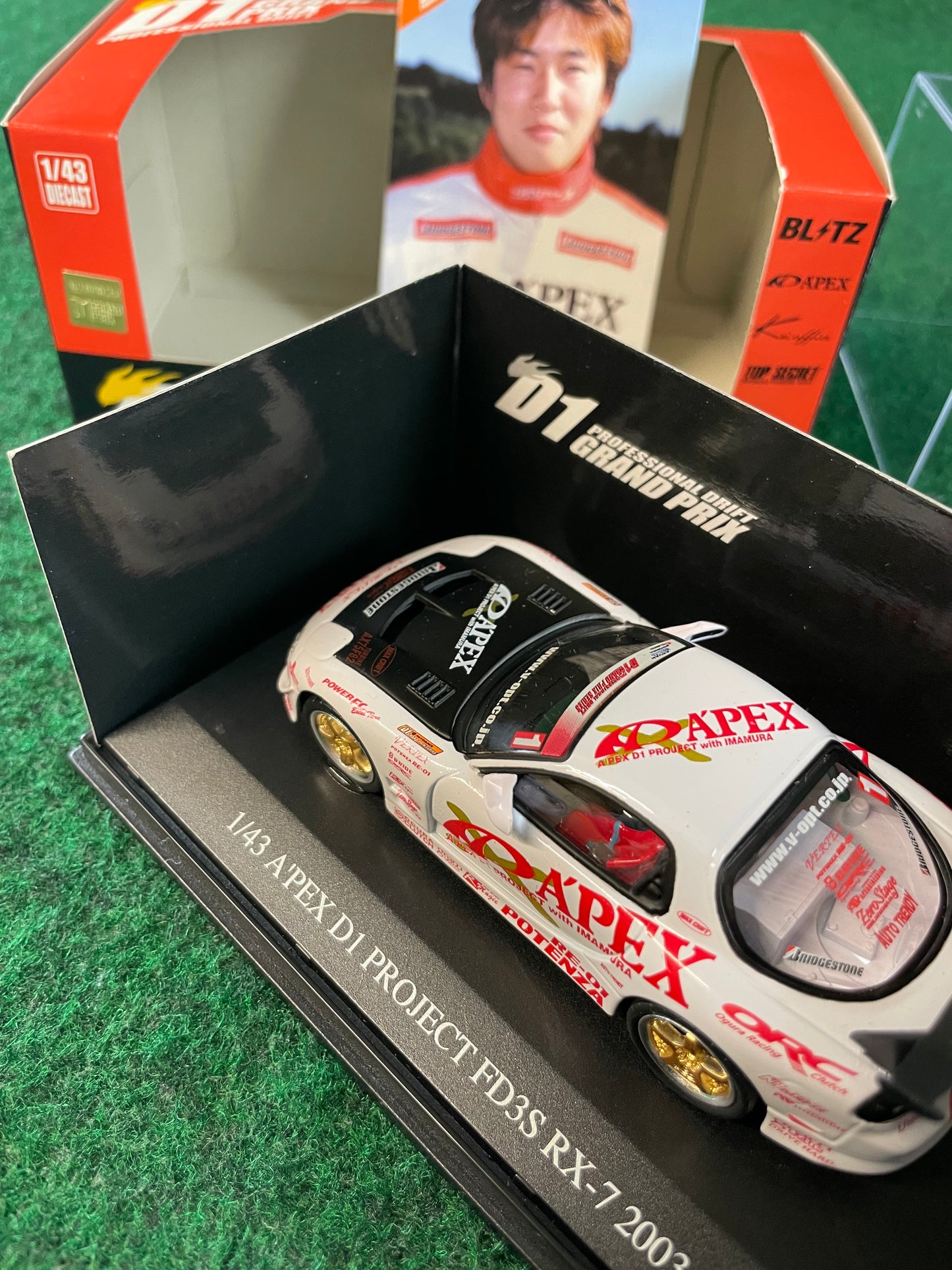 DISM D1 Grand Prix Memorial - 2003 A’pexi Mazda RX-7 1/43 Scale Diecast