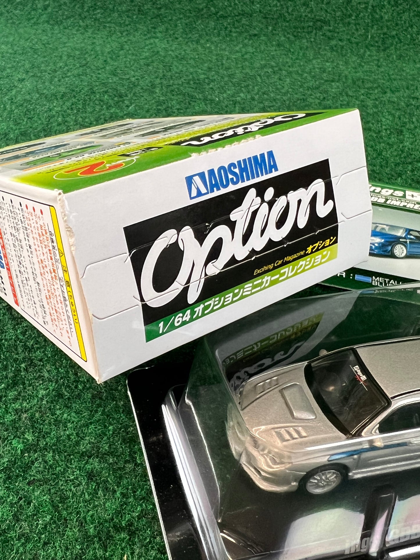 Aoshima - Option ings GDB Subaru WRX (Silver) 1/64 Scale Diecast Car