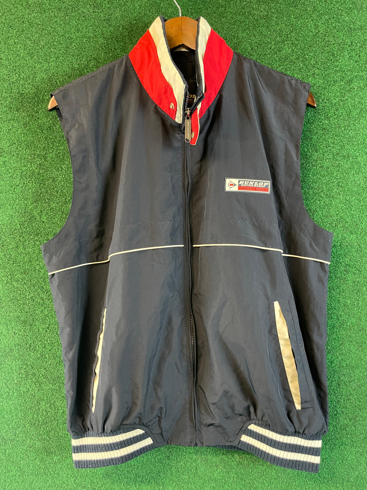 DUNLOP Motorsport - Red/White & Navy Blue Windbreaker Vest