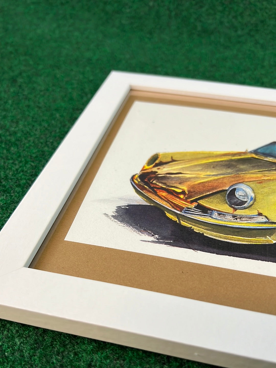 Junk Yard Rusty Yellow Porsche 912 - Framed Print