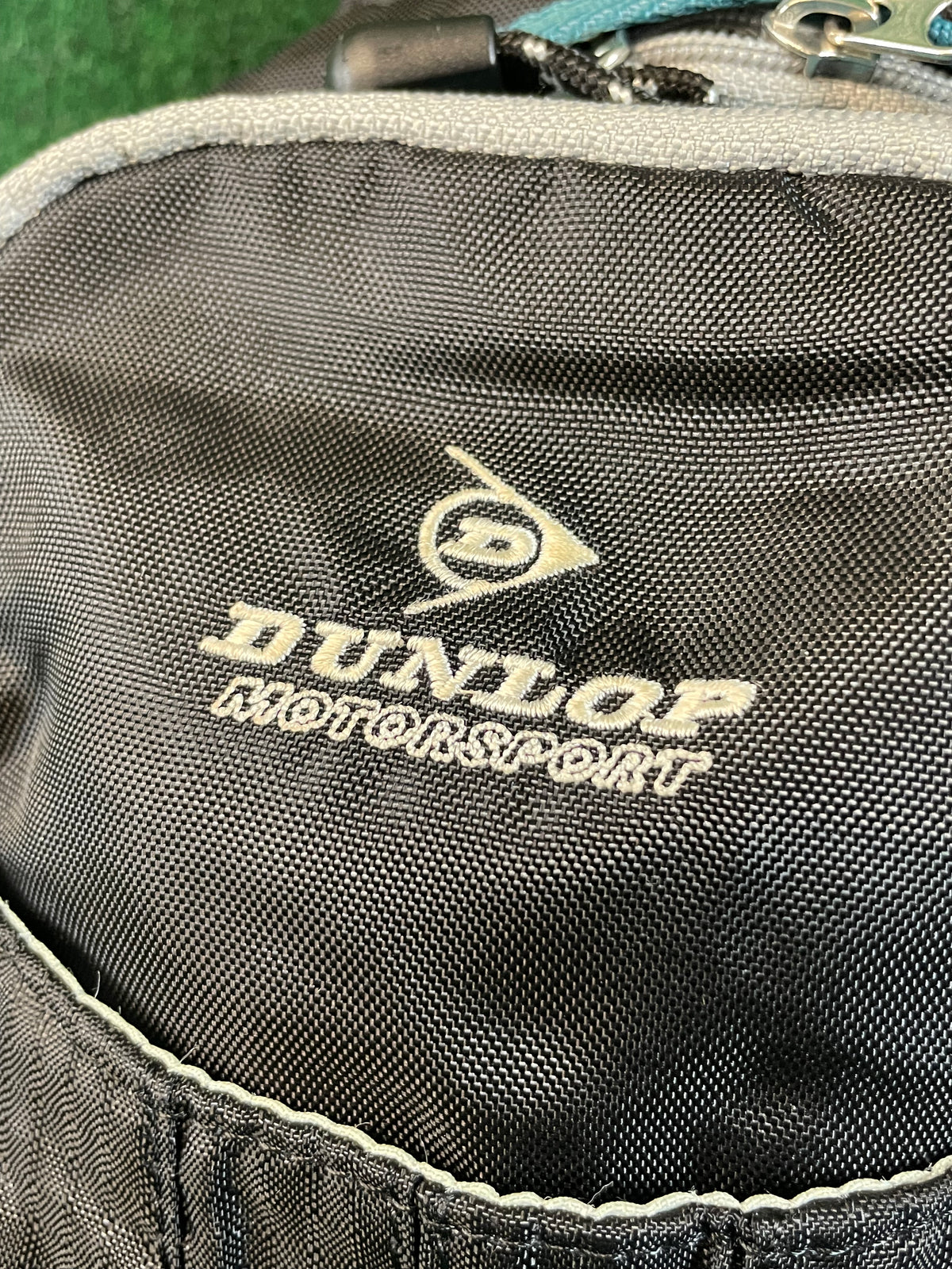 DUNLOP Motorsport - Black/Grey/Teal Mini Shoulder Messenger Travel Bag